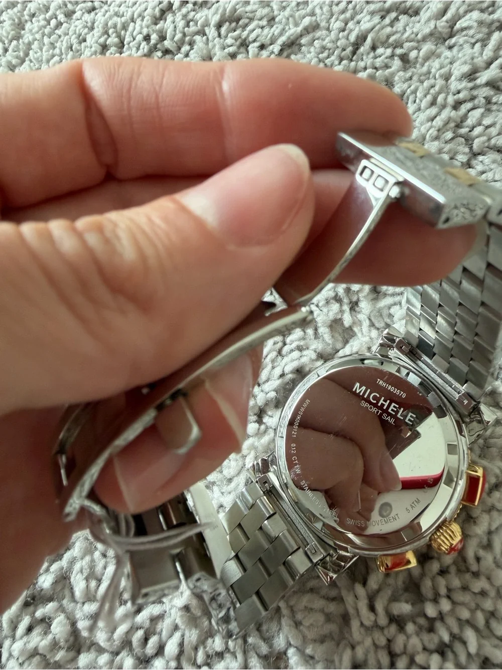 MICHELE Sport Sail Diamond Two-Tone Chronograph Watch